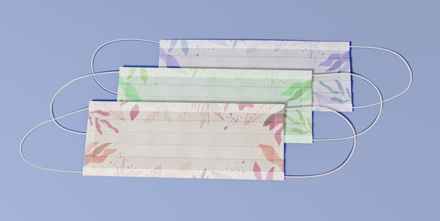 Top View Masks Collection Psd