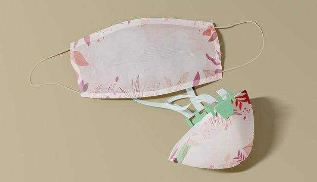 Top View Masks With Pattern Psd