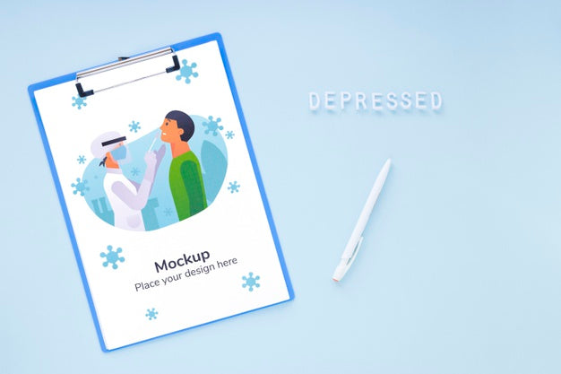 Top View Medical Clipboard With Mock-Up Psd