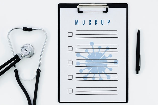 Top View Medical Concept With Mock-Up Psd