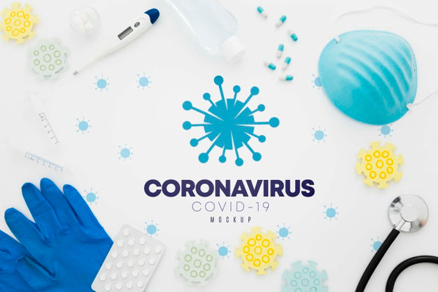 Top View Medical Desk Concept Psd