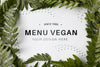 Top View Menu Vegan Concept With Mock-Up Psd