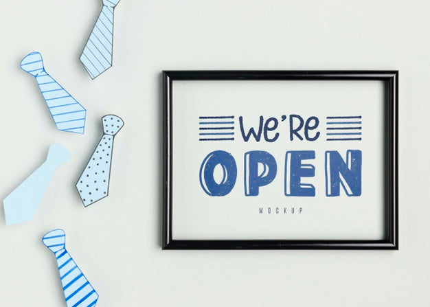 Top View Message On Frame With Mock-Up Psd