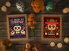 Top View Mexican Skull Mock-Ups With Festive Elements Psd