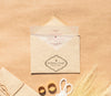 Top View Minimalist Brown Paper Envelopes Psd