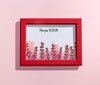 Top View Mock-Up Red Frame Psd