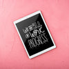 Top View Mock-Up Tablet With Pink Background Psd