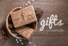 Top View Mock-Up Wrapped Gifts Psd