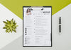 Top View Modern Curriculum Vitae With Mock-Up Psd