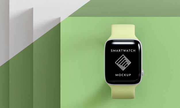 Top View Modern Smartwatch With Screen Mock-Up Psd
