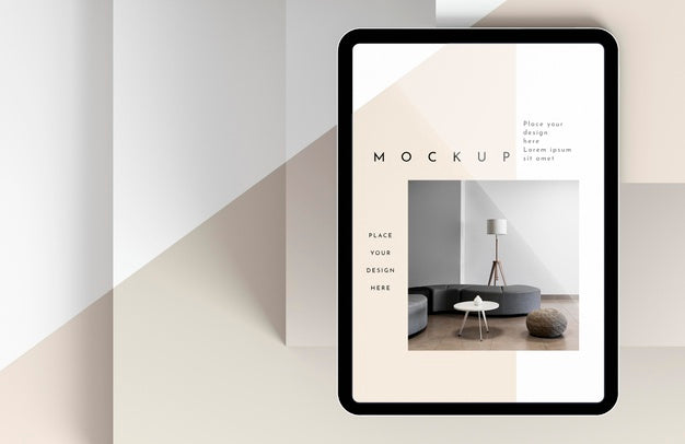 Top View Modern Tablet Mock-Up Psd