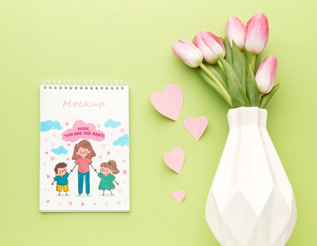 Top View Mothers Day Concept Psd