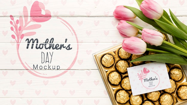 Top View Mothers Day Concept Psd