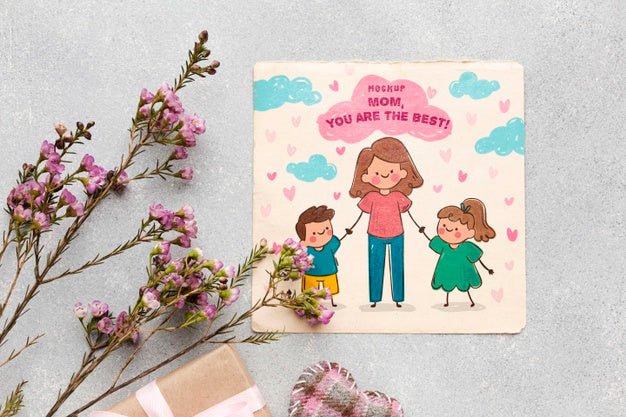 Top View Mothers Day Concept Psd