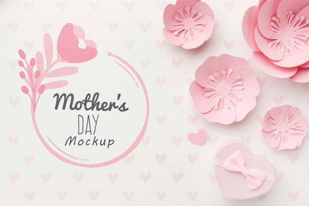 Top View Mothers Day Concept Psd