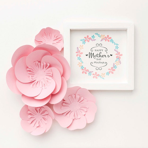 Top View Mothers Day Concept Psd