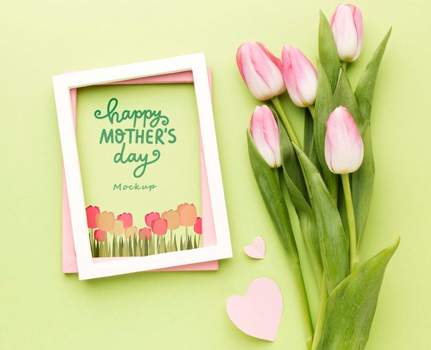 Top View Mothers Day Concept Psd
