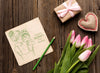 Top View Mothers Day Concept With Flowers Psd