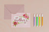 Top View Mothers Day Greeting Card Psd