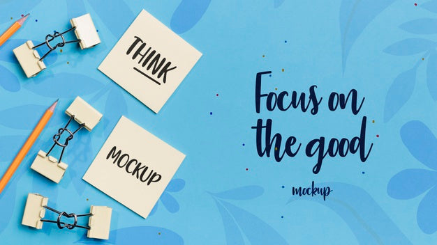 Top View Motivational Quote With Mock-Up Psd