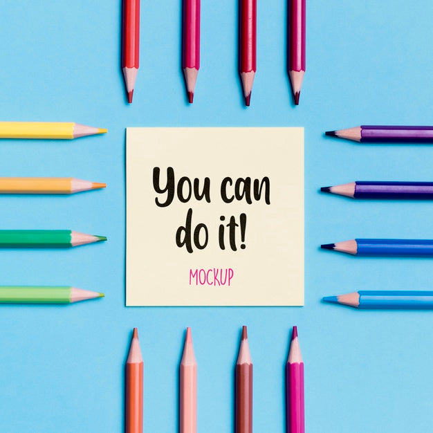 Top View Motivational Quote With Mock-Up Psd