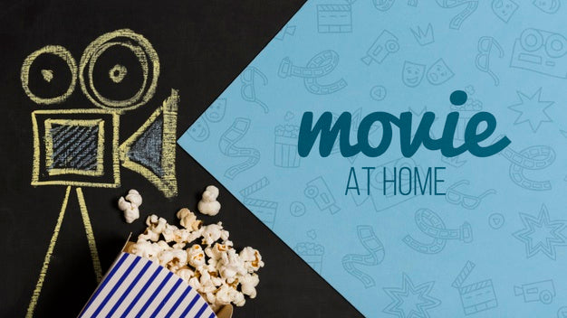 Top View Movie At Home Composition Psd