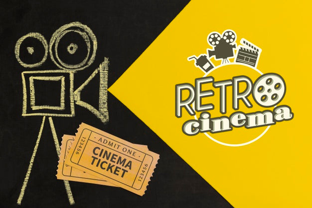 Top View Movie Composition Mock-Up Psd