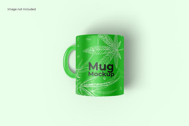 Top View Mug Mockup Psd