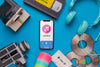 Top View Music Concept With Smartphone Psd