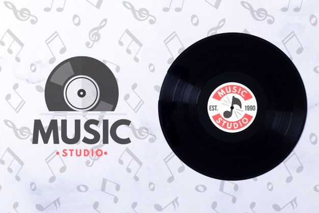 Top View Music Vinyl Psd