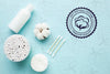 Top View Natural Cotton Swabs Concept Psd