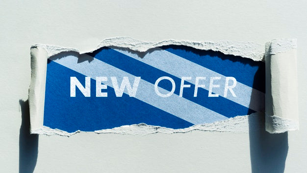 Top View New Offer Mock-Up On Paper Psd