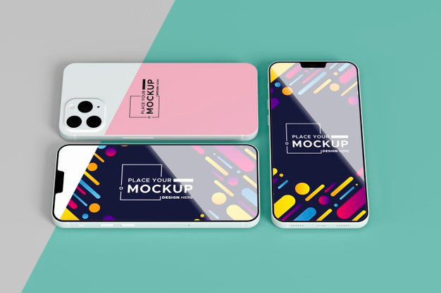 Top View New Phones Psd