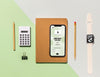 Top View Notebook And Devices Psd