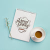 Top View Notebook With Positive Message And Coffee Psd
