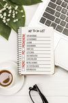 Top View Notebook With To Do List Concept Psd