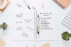 Top View Notepad With To Do List Psd
