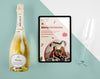 Top View Of A Champagne Bottle With Christmas Mock-Up Psd