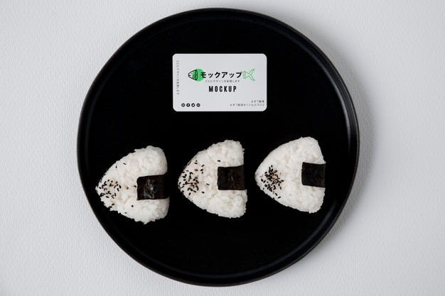 Top View Of Asian Food Concept Mock-Up Psd