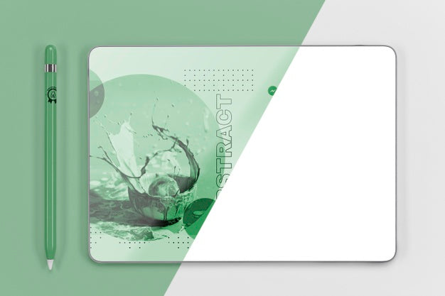 Top View Of Back To School Tablet With Pen Psd