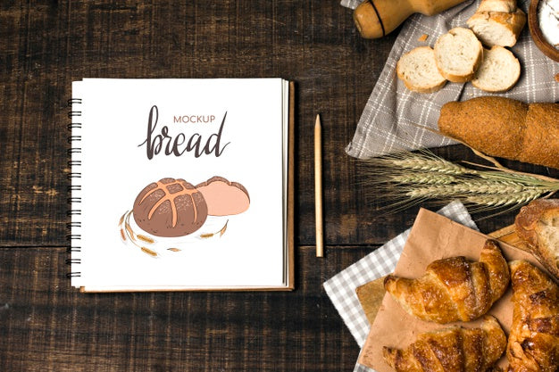 Top View Of Bakery Concept Mock-Up Psd