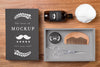Top View Of Beard Care Products In Set With Comb Psd