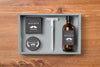 Top View Of Beard Care Products With Razor Psd