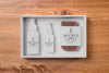 Top View Of Beard Care Set With Soap Psd