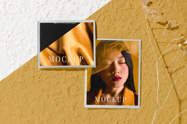 Top View Of Beautiful Autumn Moodboard Mock-Up Psd