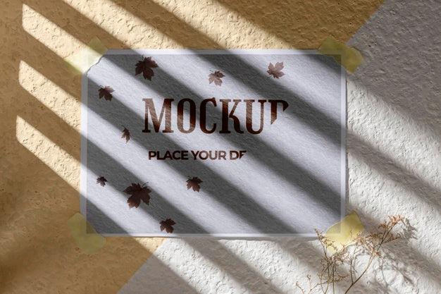 Top View Of Beautiful Autumn Moodboard Mock-Up Psd