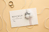 Top View Of Beautiful Wedding Concept Mock-Up Psd