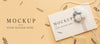 Top View Of Beautiful Wedding Concept Mock-Up Psd