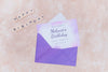 Top View Of Birthday Card Envelope Psd