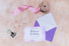 Top View Of Birthday Card Envelope With Ribbon Psd